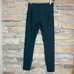 Athleta Elation Sheen Tight Legging Green Shimmer M Workout Yoga Athleisure